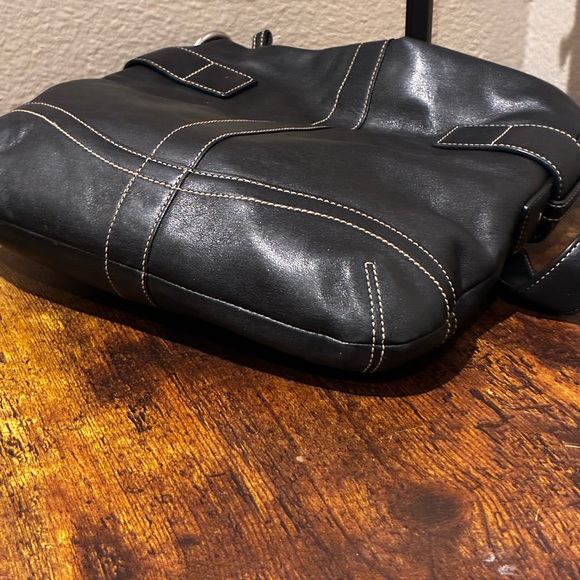 Rare Coach Vintage Butter Black Leather Soho  Shoulder Bag G05Q1452 - Picture 7 of 15